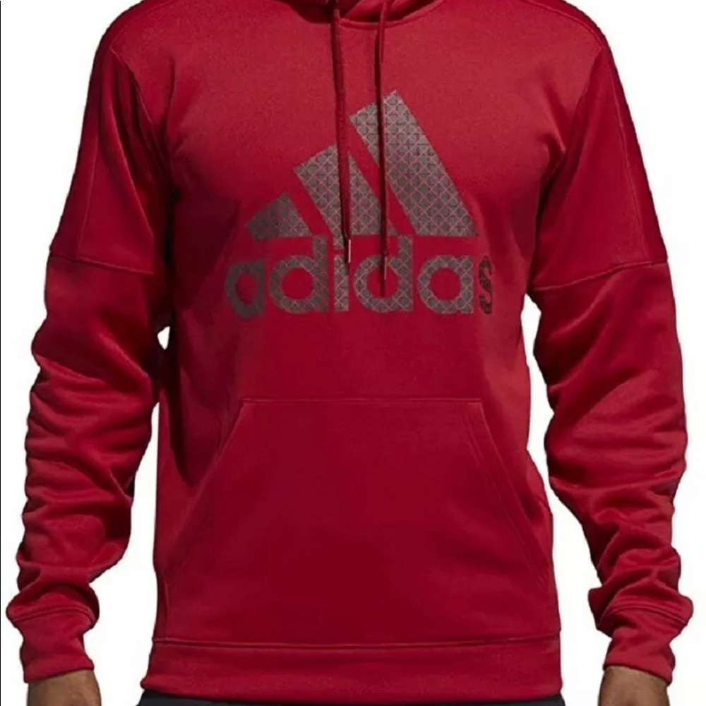 Adidas badge of sport Red/Maroon Hoodie L